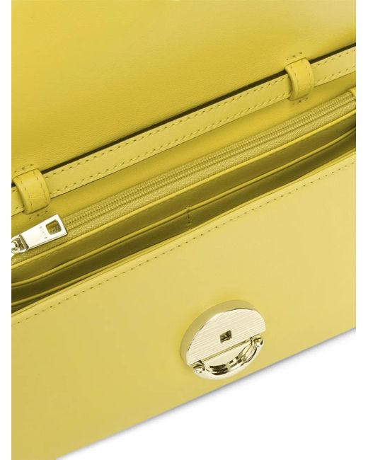 Furla Yellow Large Rectangular-Shape Sfera Cross Body Bag