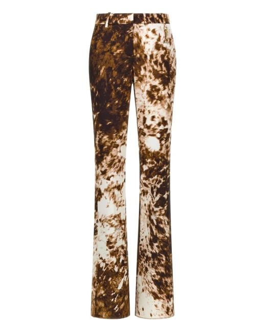 Roberto Cavalli Natural Printed Trousers