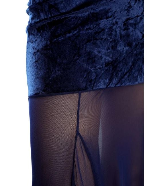X Astrid panelled maxi skirt Amir Slama de color Blue
