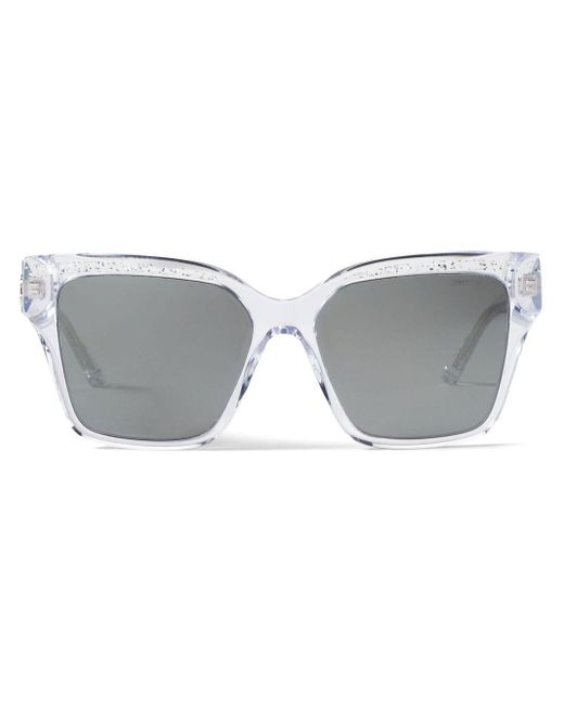 Jimmy Choo Gray Giava Square-frame Sunglasses