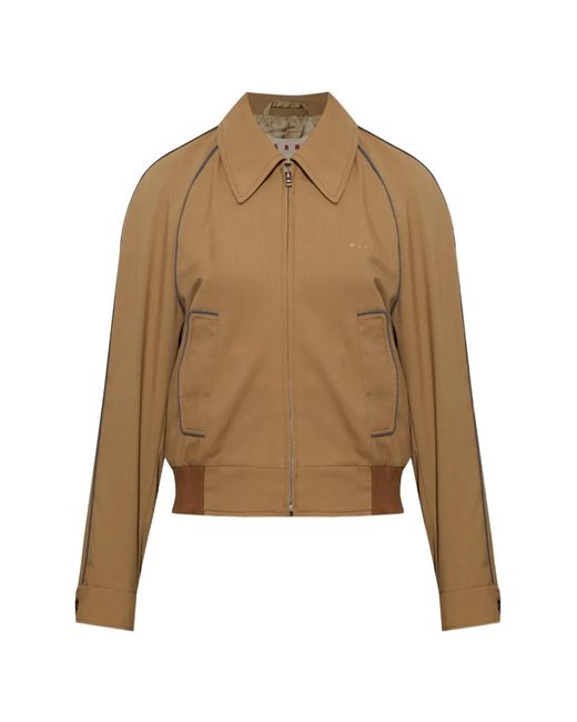 Marni Natural Wool Bomber Jacket