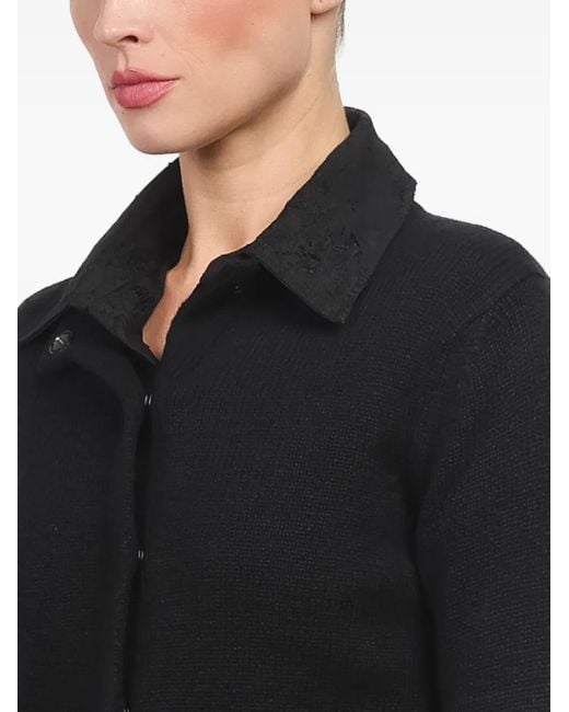 High Sport Black Long-Sleeved Cardigan