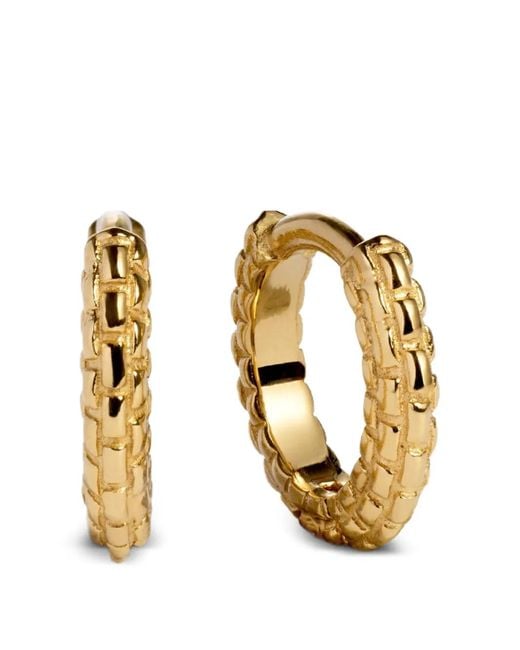 Monica Vinader Metallic Mini Heirloom Huggie Earrings
