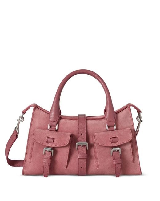 Mulberry Pink Small Roxanne Buckled-Pocket Tote Bag