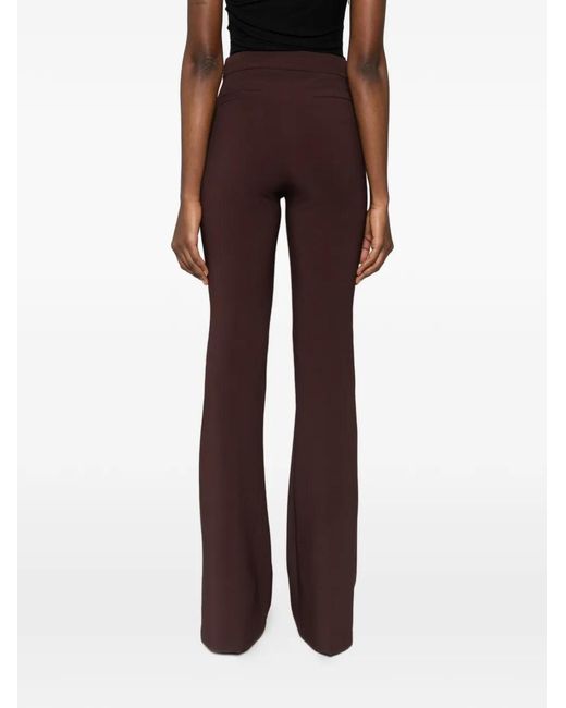 Elisabetta Franchi Purple Pantalon À Coupe Évasée