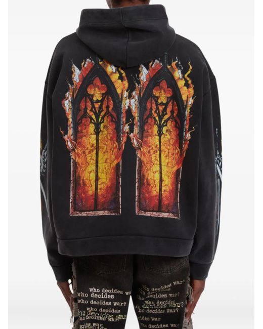 【関税込み】Who Decides War ブラック Ember Chapel フーディ Who Decides War Ember Chapel Hoodie in Black for Men | Lyst
