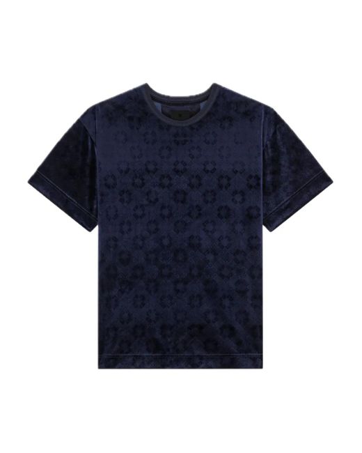 Givenchy Blue Embossed-Logo T-Shirt for men