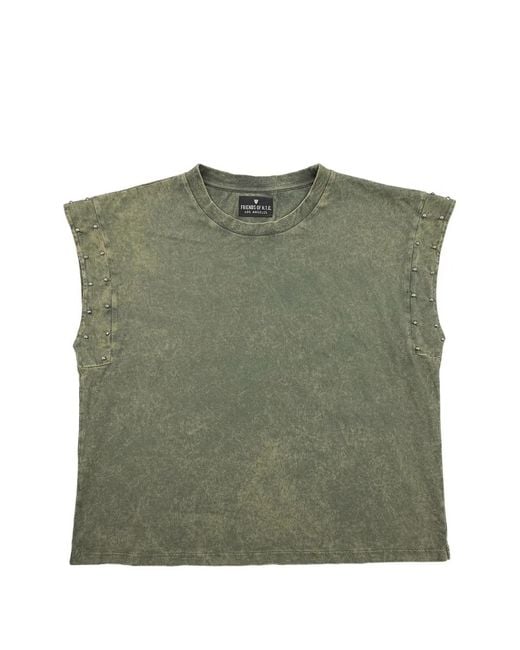 HTC Green Studded Relaxed-Fit T-Shirt for men