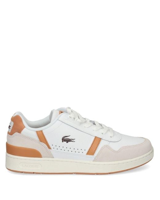 Lacoste White T-clip Leather Sneakers for men