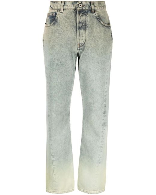 Off-White c/o Virgil Abloh Gray Washed Denim Straight-leg Jeans