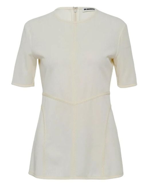 Jil Sander Trainingstop Met Ritssluiting in het White