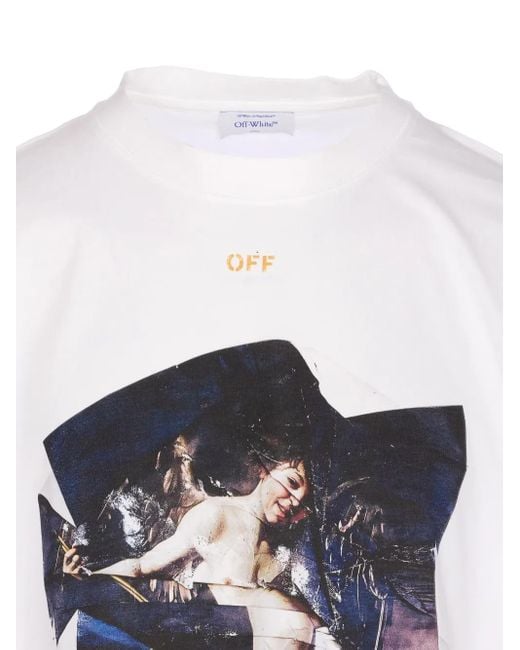 Off-White c/o Virgil Abloh T-Shirt Met Print En Ronde Hals in het White voor heren