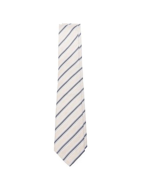 Canali White Striped Tie for men