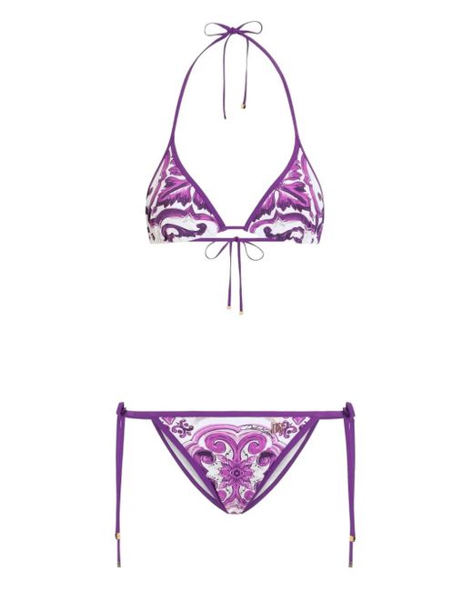 Dolce & Gabbana マヨリカ バンドゥビキニ Purple
