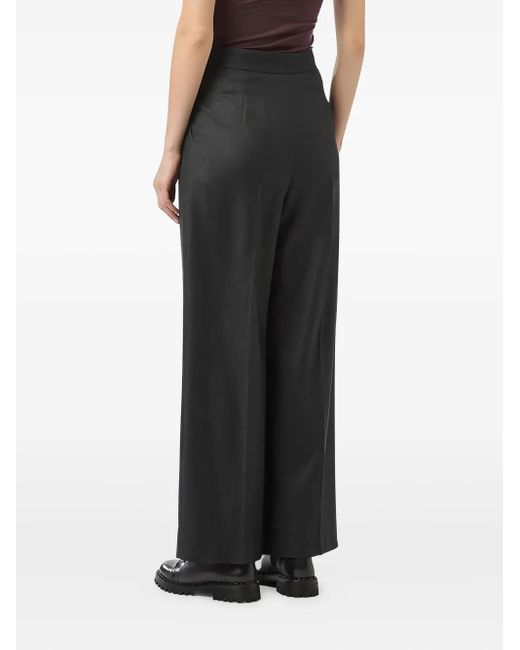 Eleventy Gray Pleated Palazzo Pants