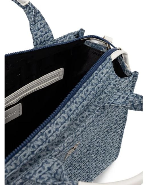 DKNY Blue Logo-Plaque Tote Bag