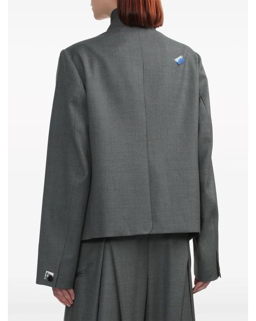 Adererror Gray Vassi Single-Breasted Blazer