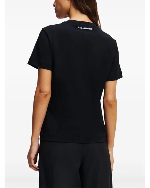 Karl Lagerfeld Black Ikon Choupette T-Shirt