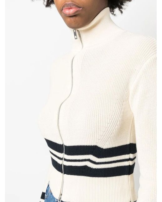Rag & Bone White Stripe-Detail Ribbed Jumper