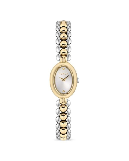 Furla Metallic Oval Case 24Mm Watch