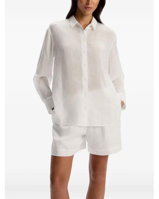 12 STOREEZ White Drawstring Shorts