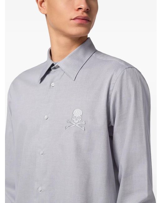 Philipp Plein White Cotton Shirt for men