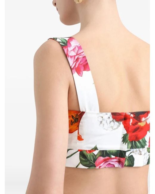 Dolce & Gabbana Red Floral Top