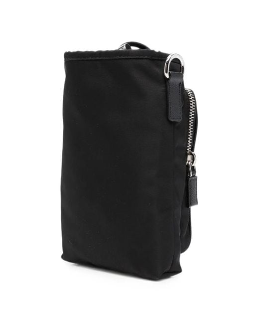 Prada Black Re-Nylon Smartphone Case for men