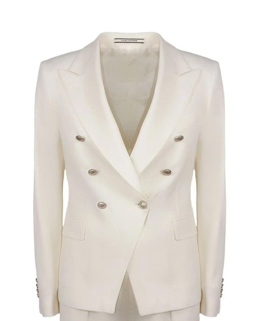 Tagliatore White Doppelreihiger Anzug