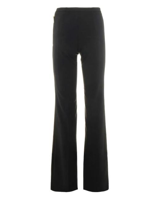 Elisabetta Franchi Black Flared Trousers With Tailored Silhouette