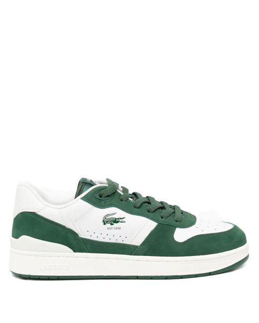 Lacoste Green T-Clip Set Leather Trainers for men