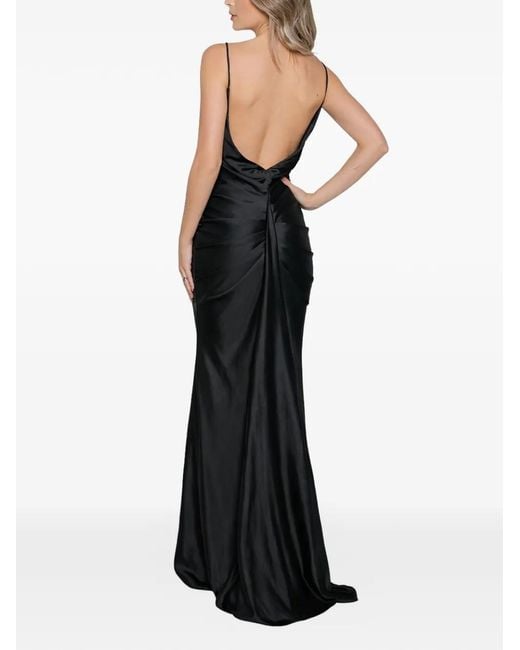 ROSERRY Black Como Bias-Cut Sleeveless Maxi Dress
