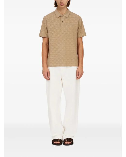 Ferragamo Natural Monogram Polo Shirt for men