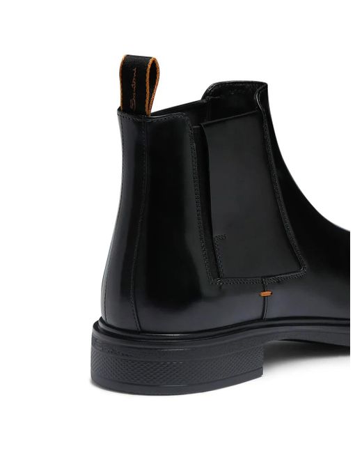 Santoni Black Boots for men