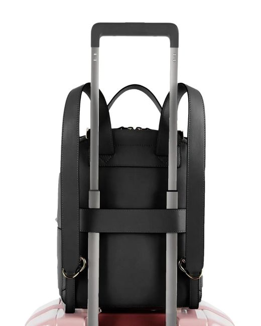Piquadro Black Ipad Leather Backpack