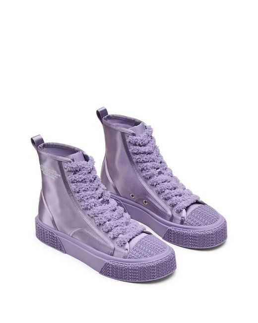 Marc Jacobs The Satin High Top Sneakers in Purple | Lyst