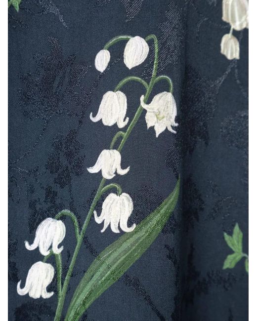 Agua Bendita Blue Cecilia Tesoro Floral-Print Shirt