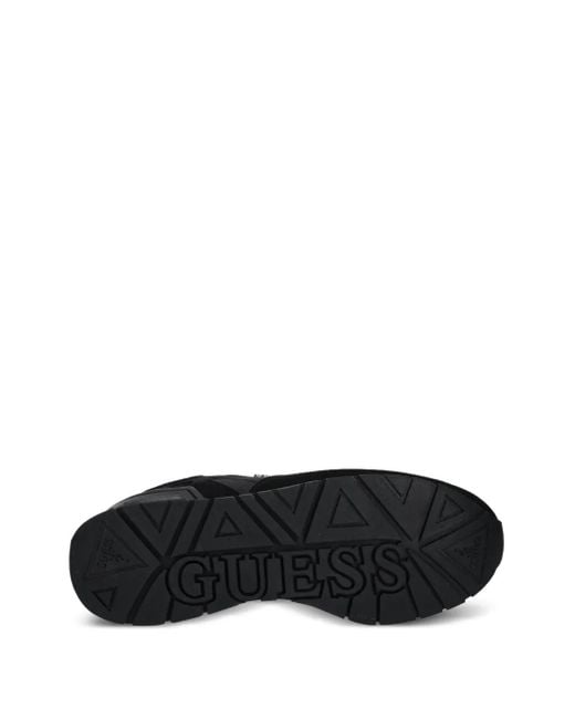 Guess Black Tresa Lace-Up Panelled Trainers for men