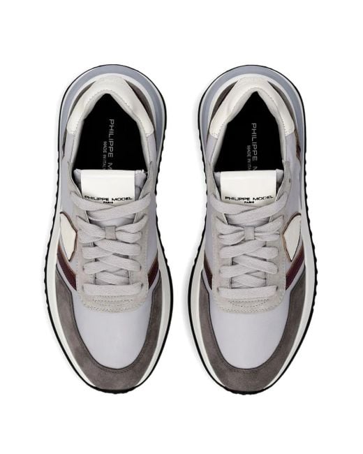 Philippe Model White Colour-Blocked Sneakers