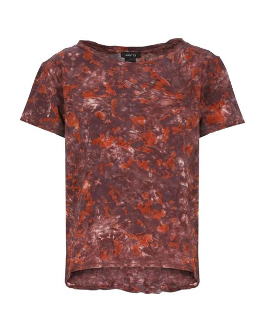 T-Shirt En Coton À Imprimé Tie Dye Avant Toi en coloris Red