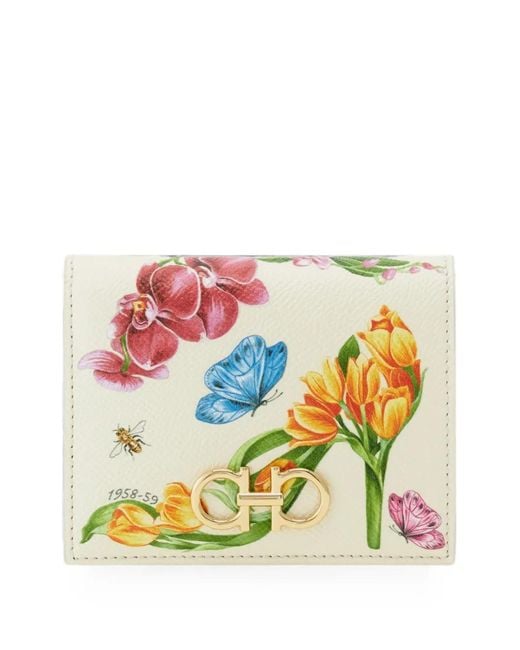 Ferragamo Natural Gancini Compact Wallet