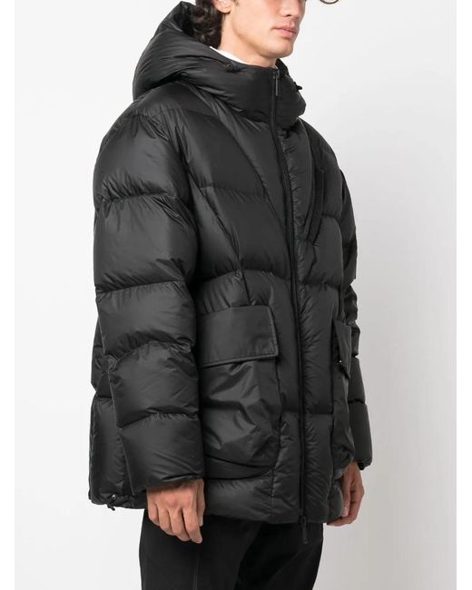 DSquared² Black Hooded Down Padded Coat for men