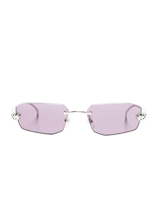 Cartier Pink Geometric-frame Sunglasses