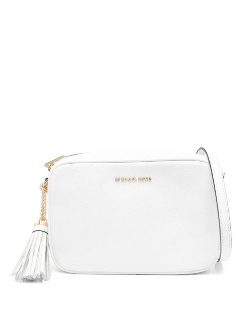 MICHAEL Michael Kors White Logo-Lettering Cross Body Bag