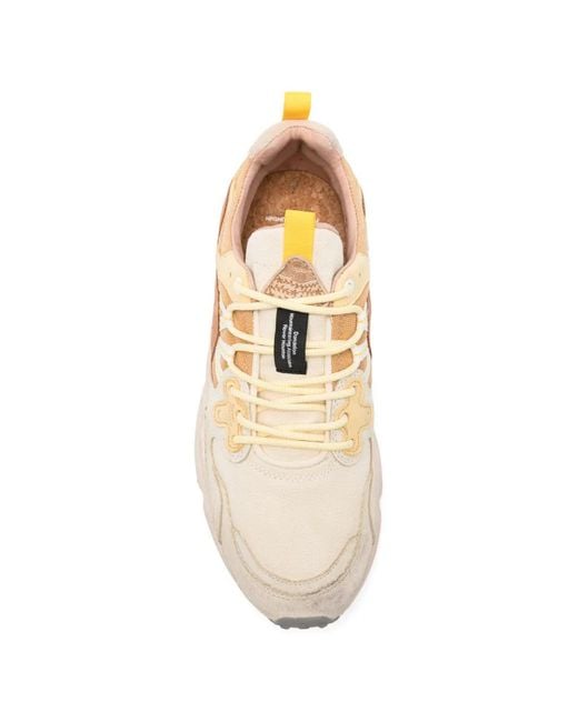 Flower Mountain White Yamano 3 Perforated Panelled Sneakers