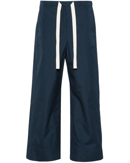 Pantalon en popeline à coupe droite Max Mara en coloris Blue