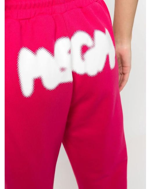 MSGM Pink Logo-Print Track Pants