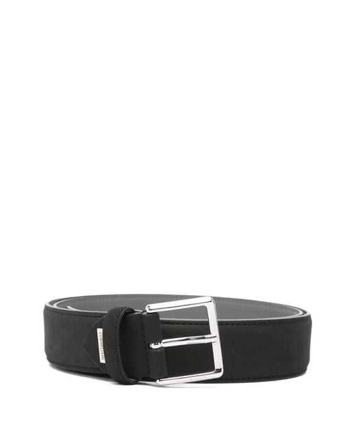 Corneliani Black Square-Buckle Belt for men