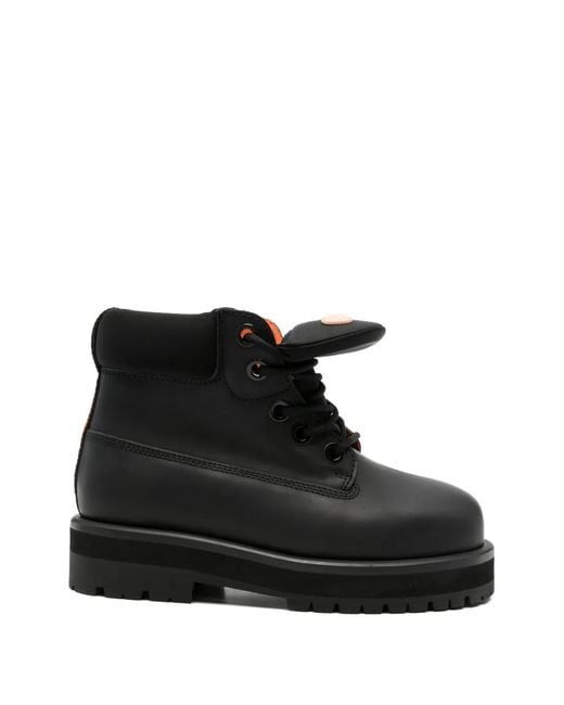 PDF Black Logo-Plaque Platform Boots for men