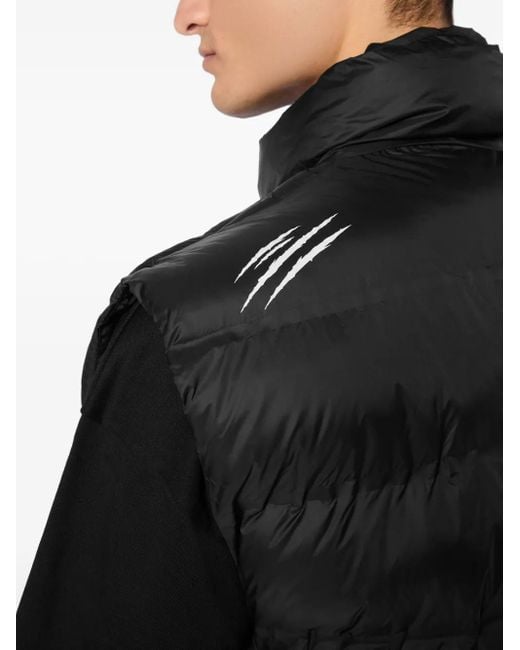 Philipp Plein Black Reversible Padded Gilet for men
